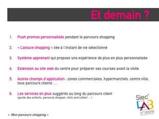SIEC lab : projet "Mon parcours shopping"