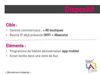 SIEC lab : projet "Mon parcours shopping"