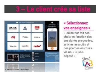SIEC lab : projet "Mon parcours shopping"