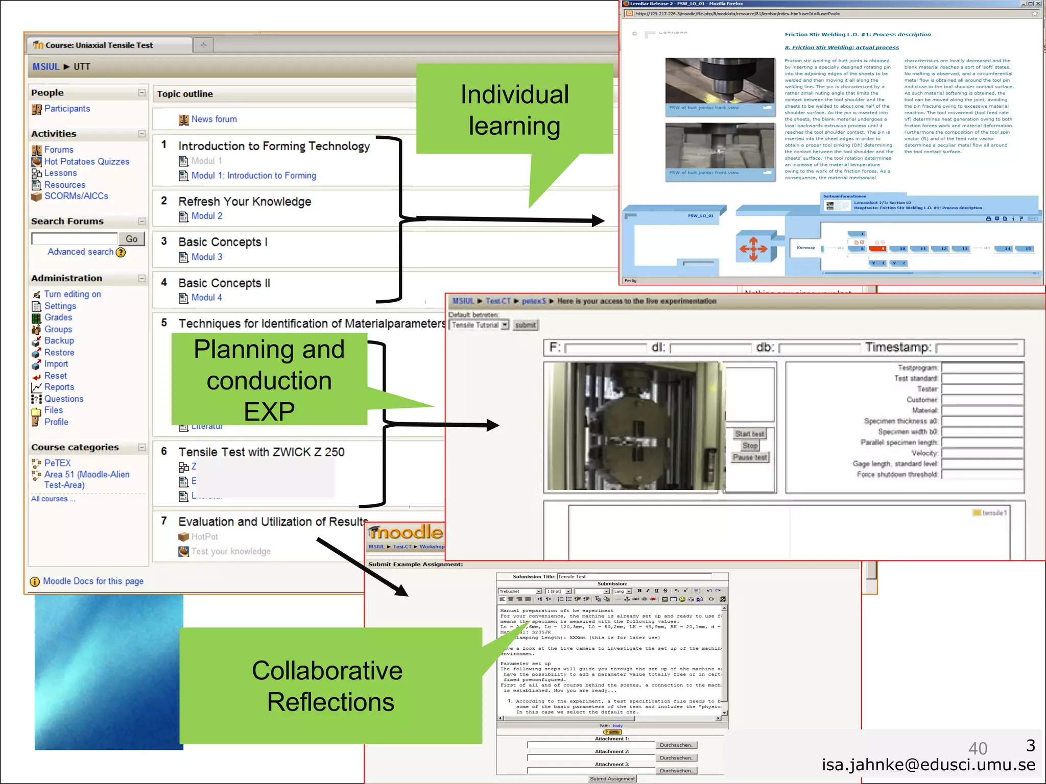 Individual
                     learning




Planning and
 conduction
    EXP




    Collaborative
     Reflections
                                                  40    3
                                 isa.jahnke@edusci.umu.se
 
