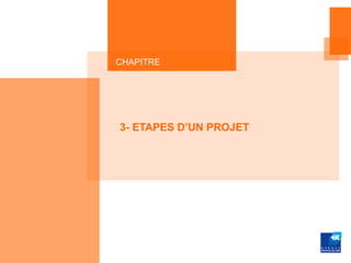 CHAPITRE




3- ETAPES D’UN PROJET
 
