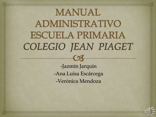 -Jazmín Jarquín
-Ana Luisa Escárcega
 -Verónica Mendoza
 