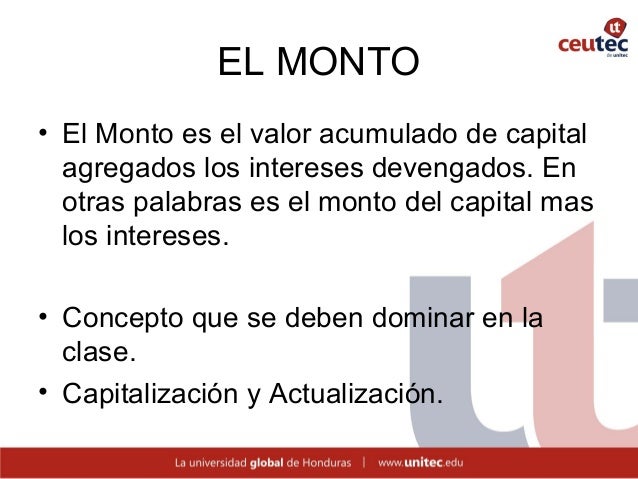 Que Es Monto En Matematica Financiera es.slideshare.net