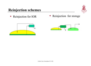 Reinjection schemes Reinjection for IOR Reinjection  for storage Carbon Limit, Amsterdam, 03.12.08 