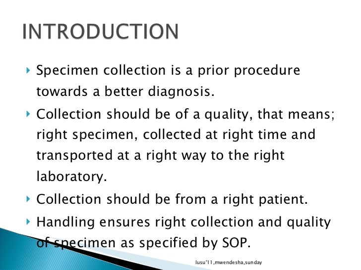 specimen collection&handling,Lusubilo2012