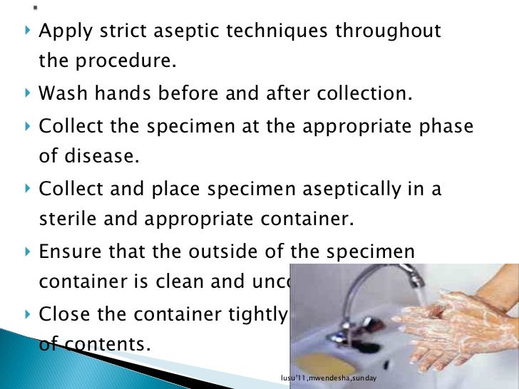 specimen collection&handling,Lusubilo2012