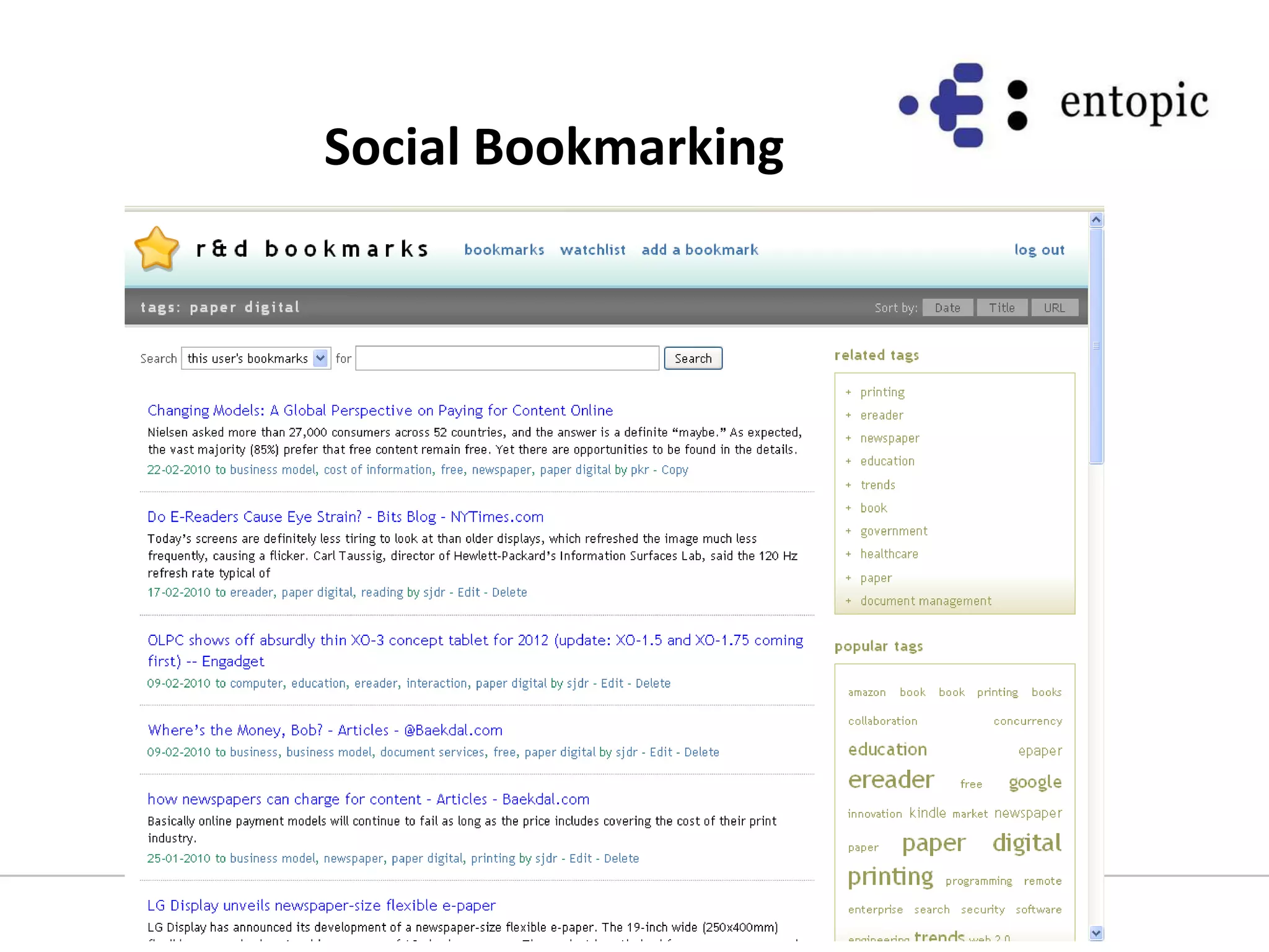 Social Bookmarking