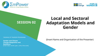 Gender-Responsive Climate Change Adaptation and Resilience Training | PPTX