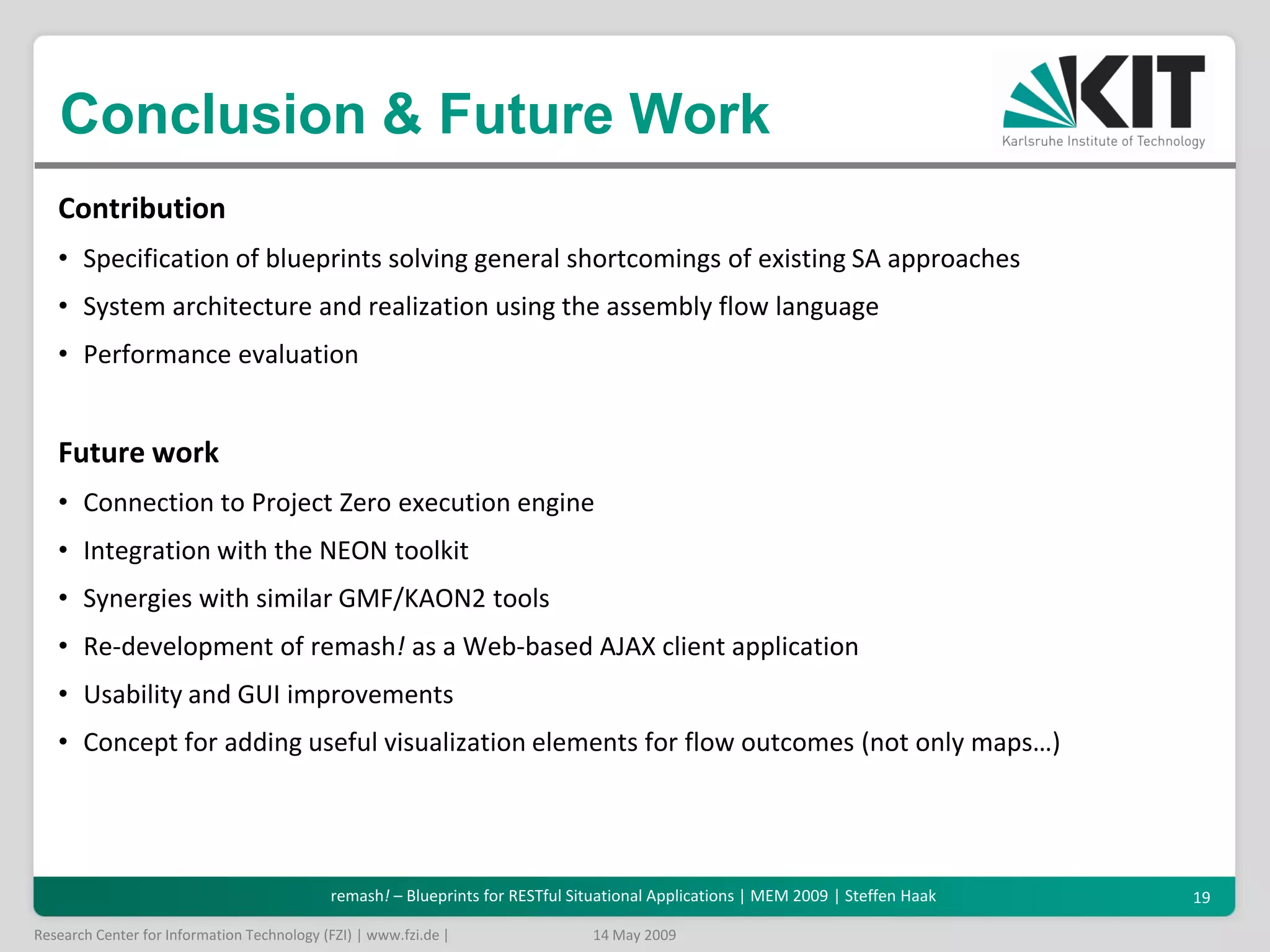 remash! - Blueprints for RESTfulSituational Applications