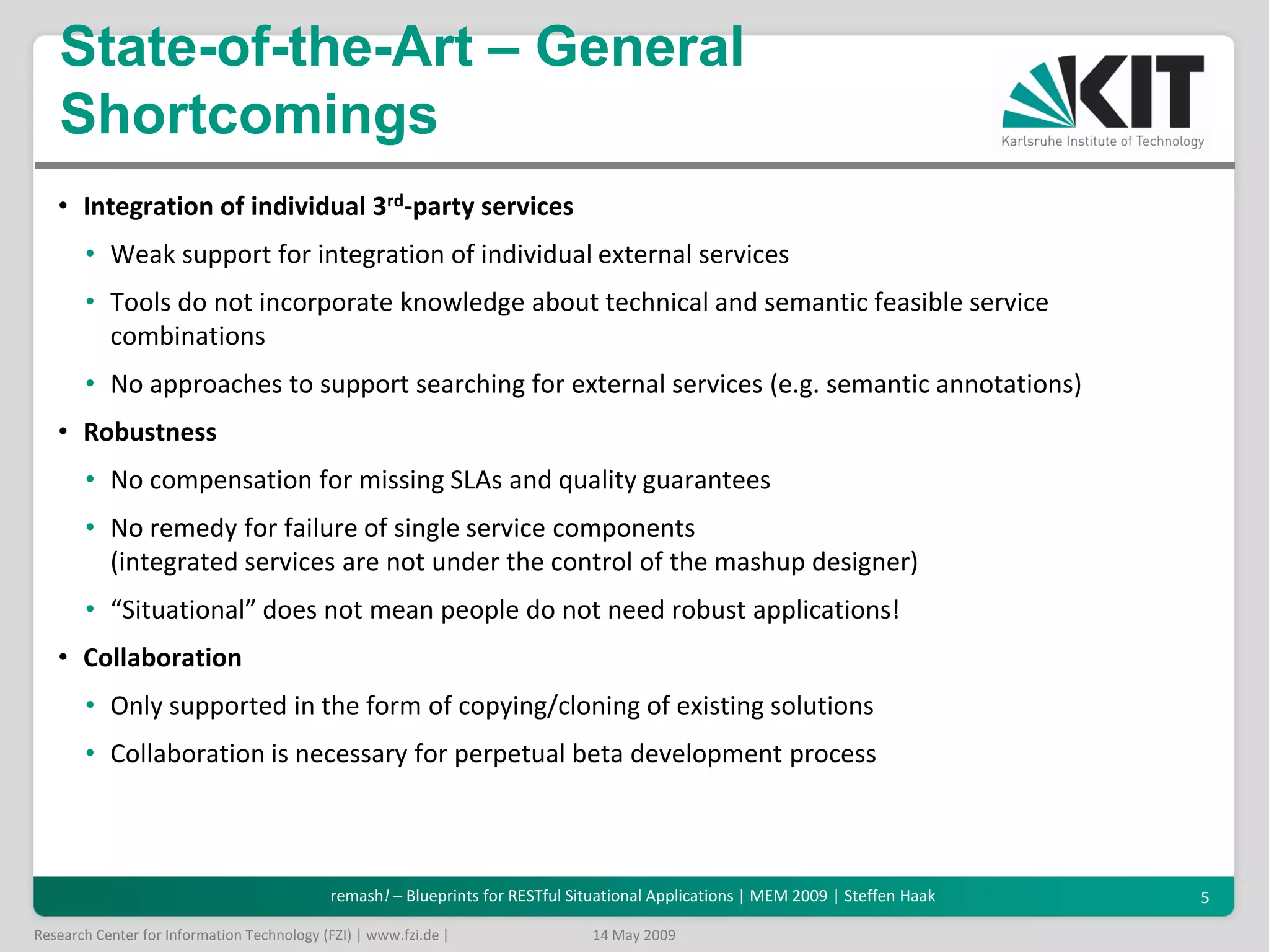remash! - Blueprints for RESTfulSituational Applications