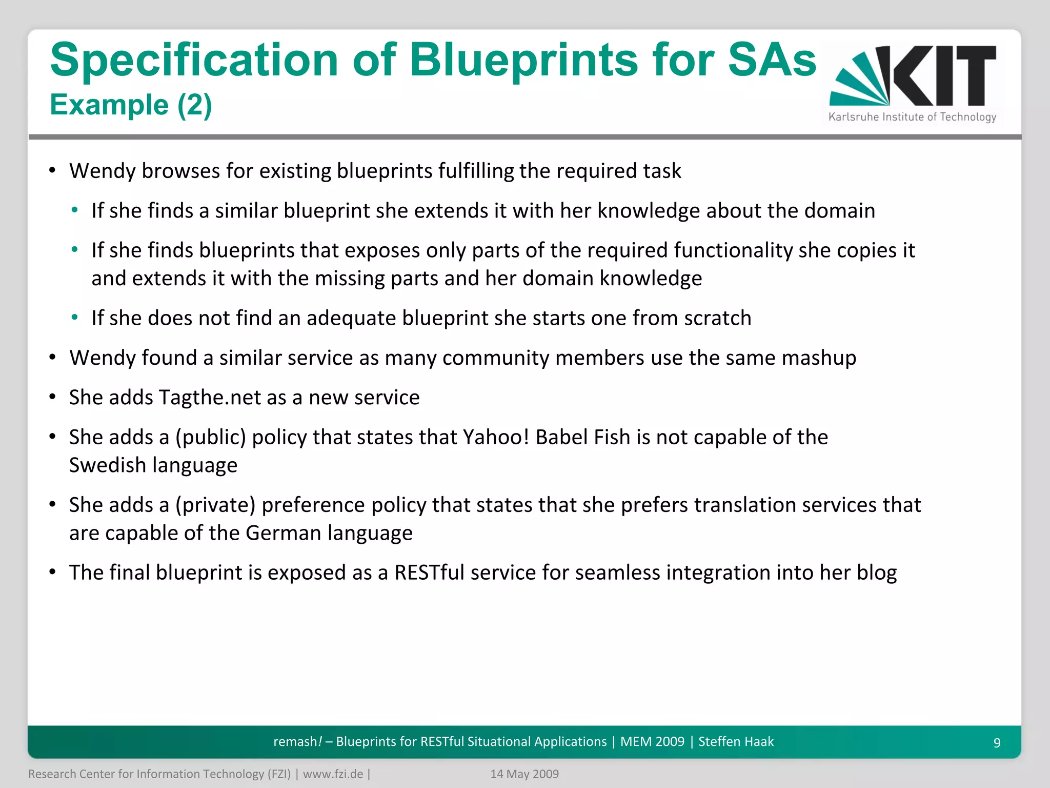 remash! - Blueprints for RESTfulSituational Applications