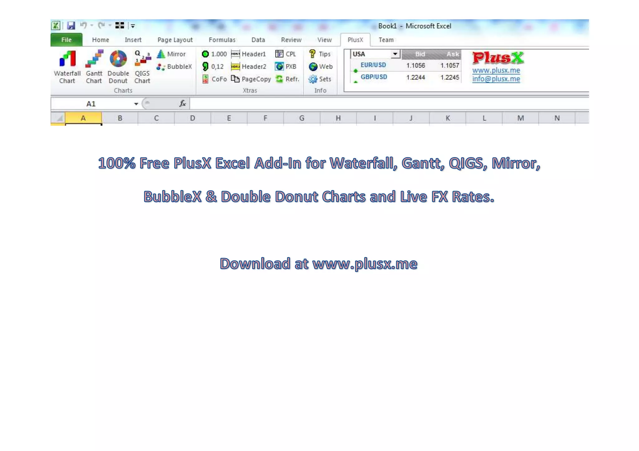 PlusX Excel Add-In (Freeware)