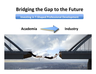 Bridging the Gap to the Future
Academia Industry
Investing in T-Shaped Professional Development
 