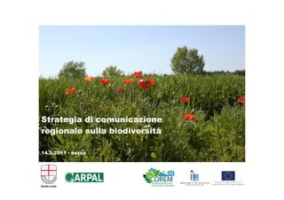 Strategia di comunicazione
regionale sulla biodiversità

14.3.2011 - bozza




                               1
 