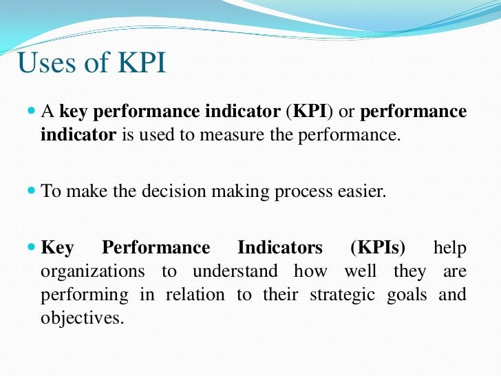 KEY PERFORMANCE INDICATOR