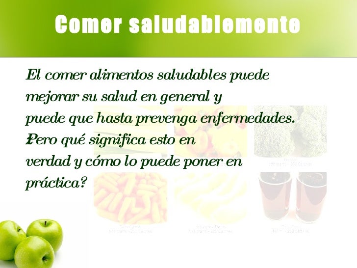 Comer saludablemente
