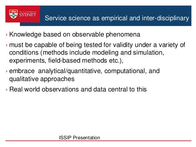 Services-Related Research At The University Of Sydney