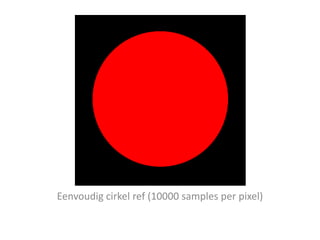 Eenvoudig cirkel ref (10000 samples per pixel)
 