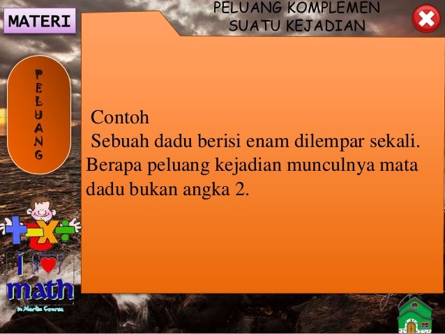 FREKUENSI HARAPAN SUATU KEJADIAN, PELUANG KOMPLEMEN SUATU