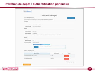 17 
Invitation de dépôt : authentification partenaire 
 
