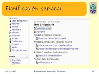 Planificación semanal 