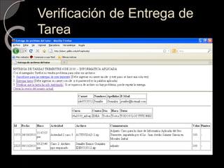 Verificación de Entrega de
Tarea
 