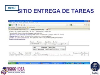 SITIO ENTREGA DE TAREAS
MENU
 