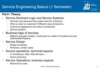 Teaching Service Science at Zurich University of Applied Sciences | PDF