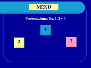 MENU Presentaciones No. 1, 2 y 3 1 2 3 