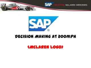 Decision Making At 200mph
<McLaren Logo>

 