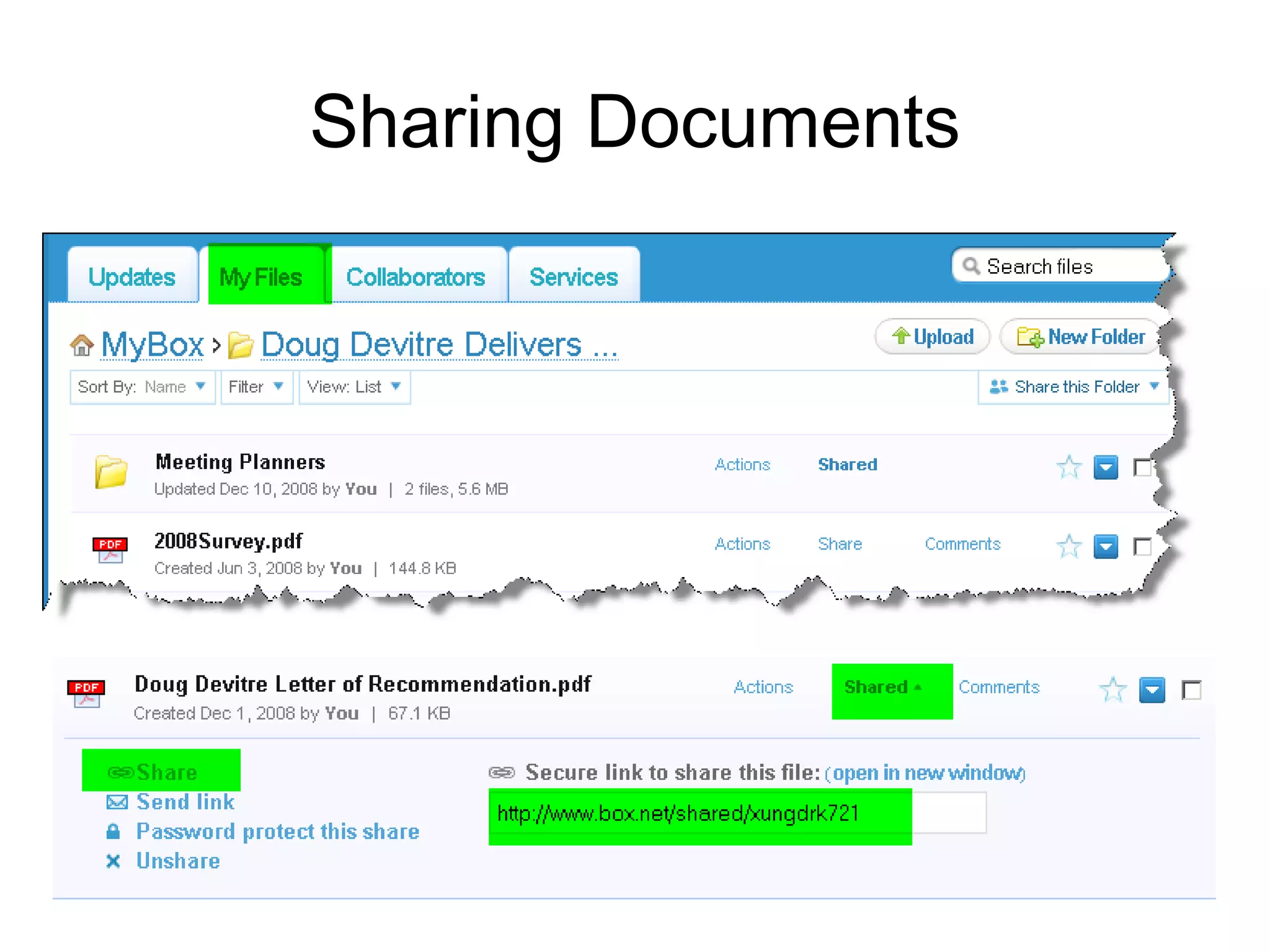 Sharing Documents 