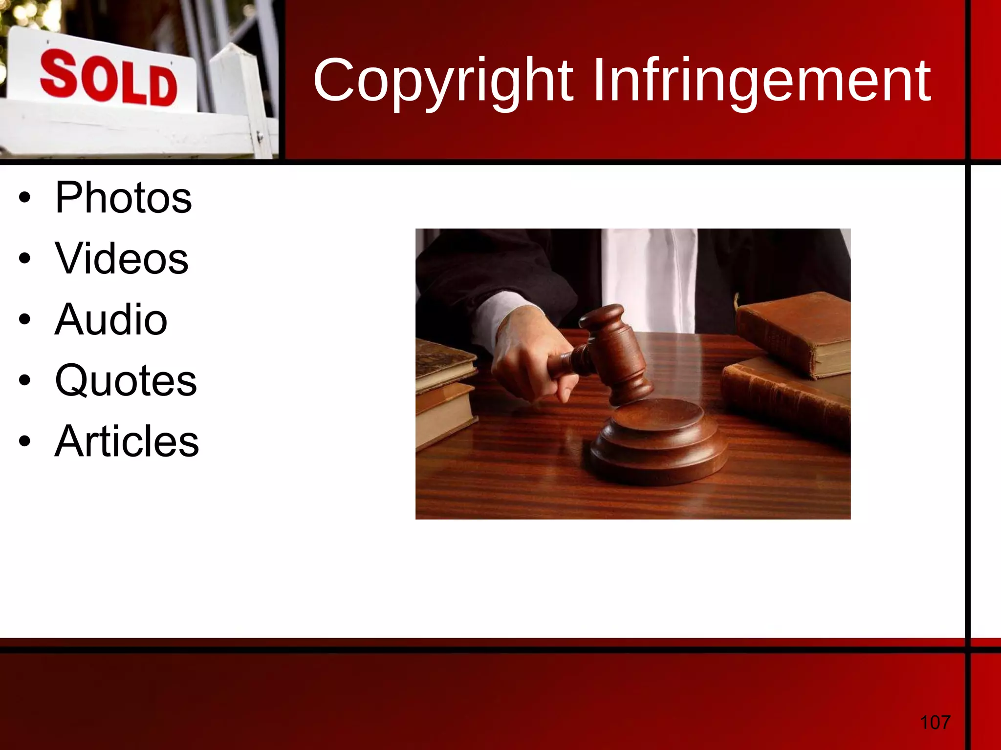 Copyright Infringement Photos Videos Audio Quotes Articles 