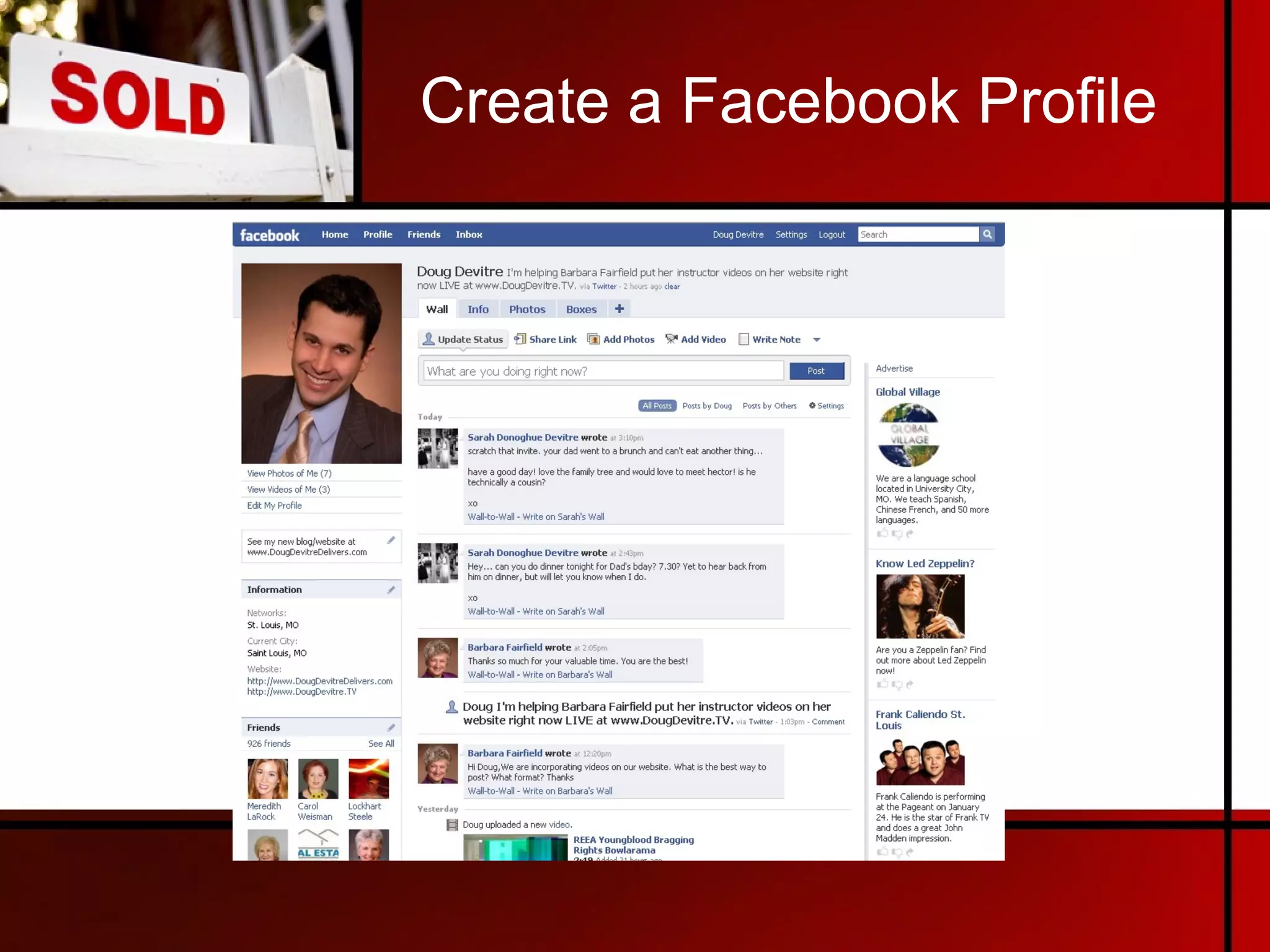 Create a Facebook Profile 