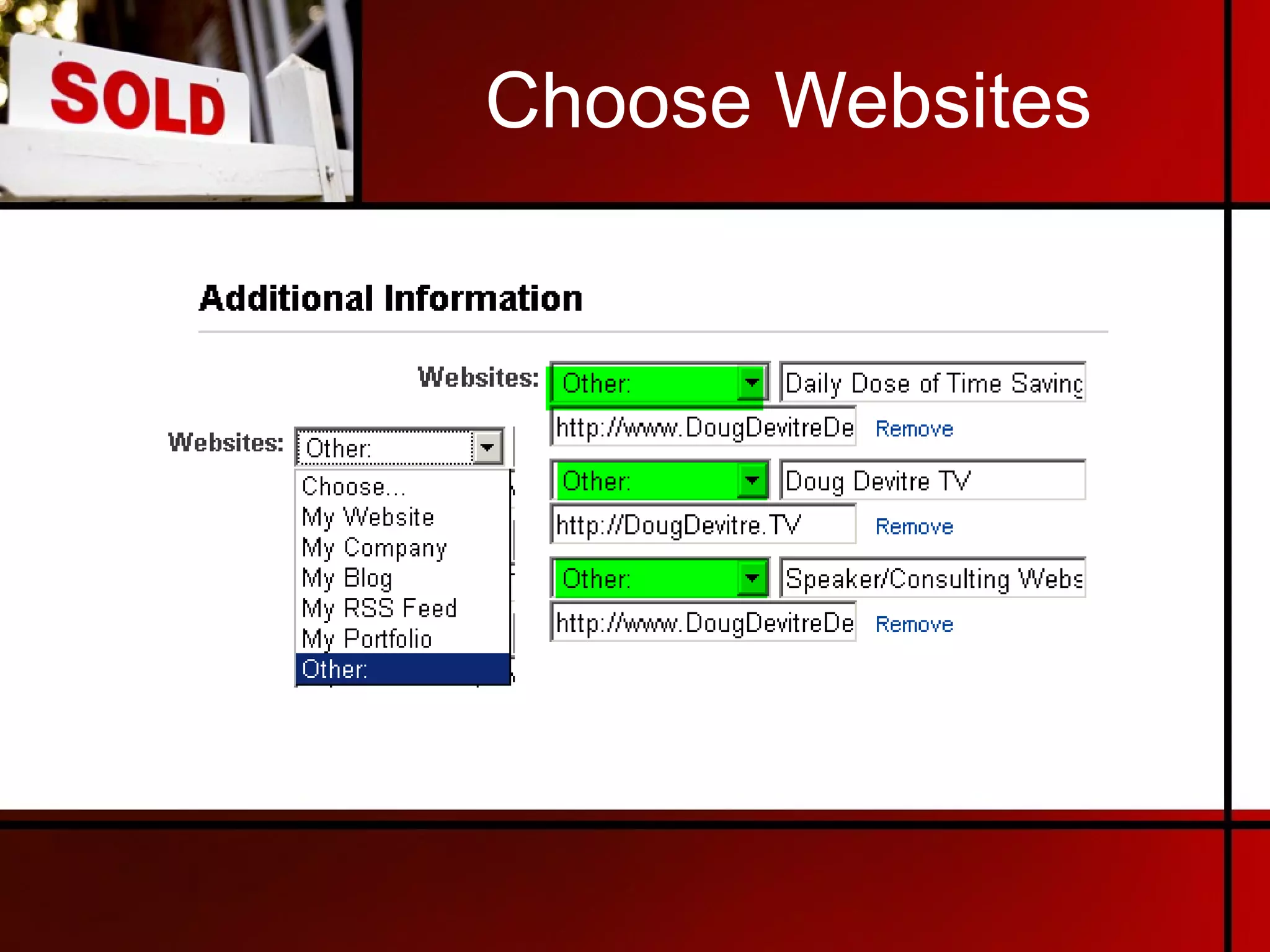 Choose Websites 