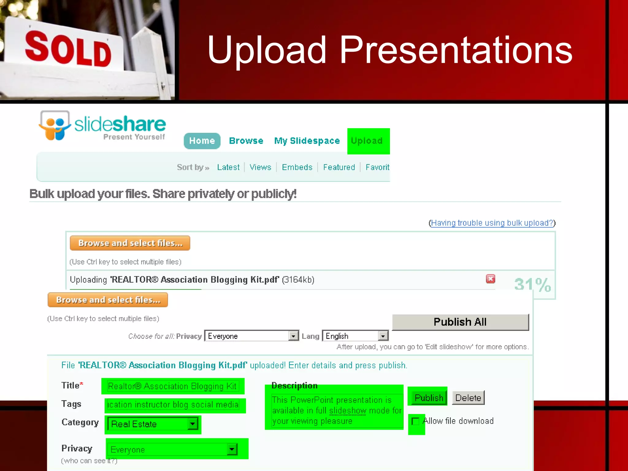 Upload Presentations 