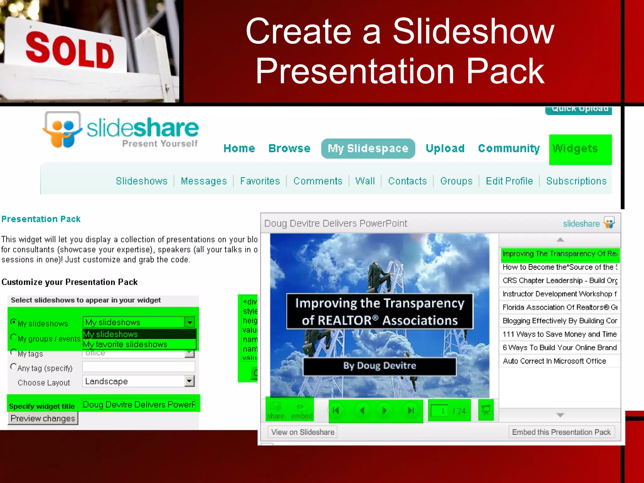 Create a Slideshow Presentation Pack 