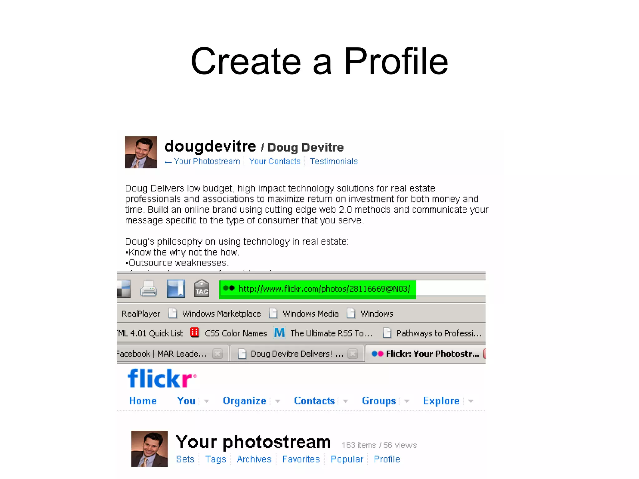 Create a Profile 