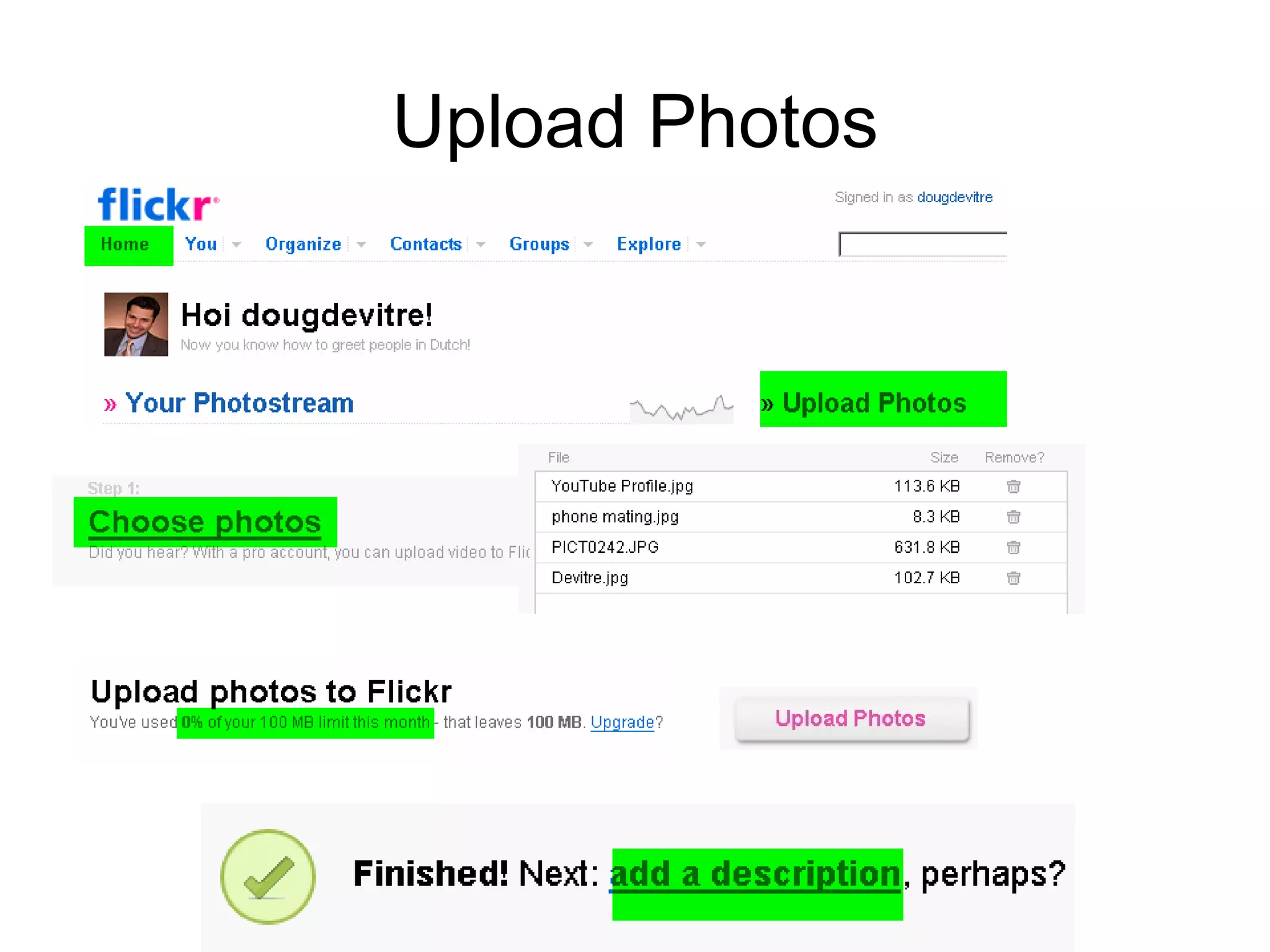 Upload Photos 