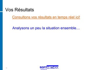 Vos Résultats
     Consultons vos résultats en temps réel ici!


     Analysons un peu la situation ensemble…




12
 