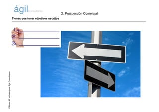 ©AlfonsM.ViñuelaparaÁgilConsultores
Tienes que tener objetivos escritos
2. Prospección Comercial
 