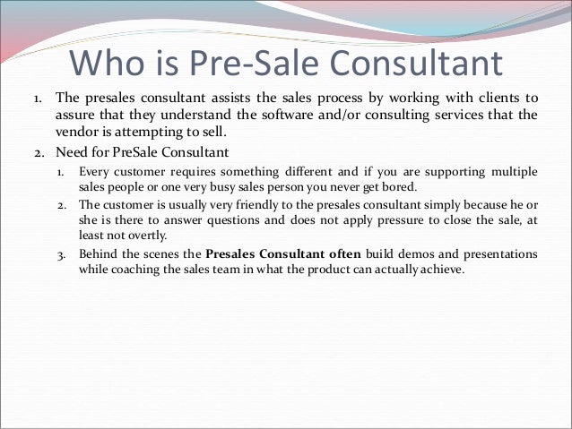 IT BA Pre Sale Consulting