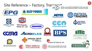Site Reference – Factory, Transport
 