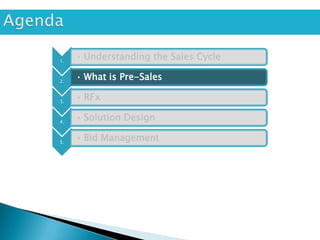 Presales Presales, solution design & bid management an overview | PPTX