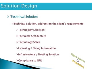 Technical Solution Design Powerpoint Presales, solution design & bid management an overview | PPTX
