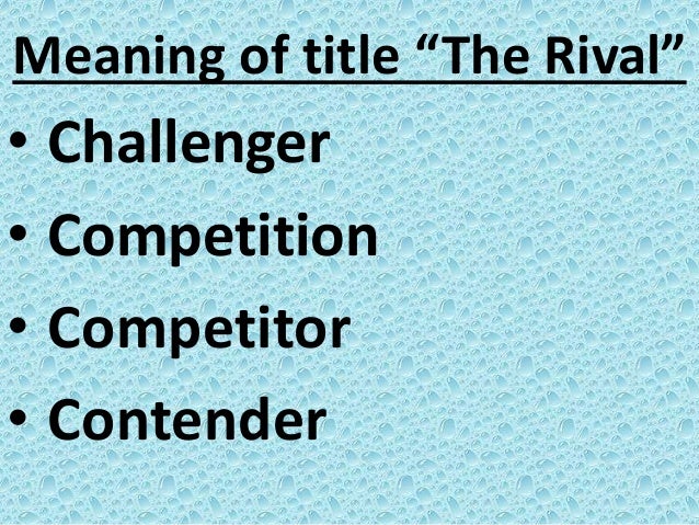 Sheridan S Art Of Characterization In The Rival