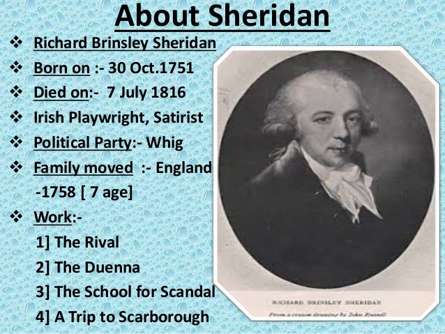 Sheridan S Art Of Characterization In The Rival
