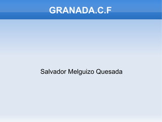GRANADA.C.F




Salvador Melguizo Quesada
 