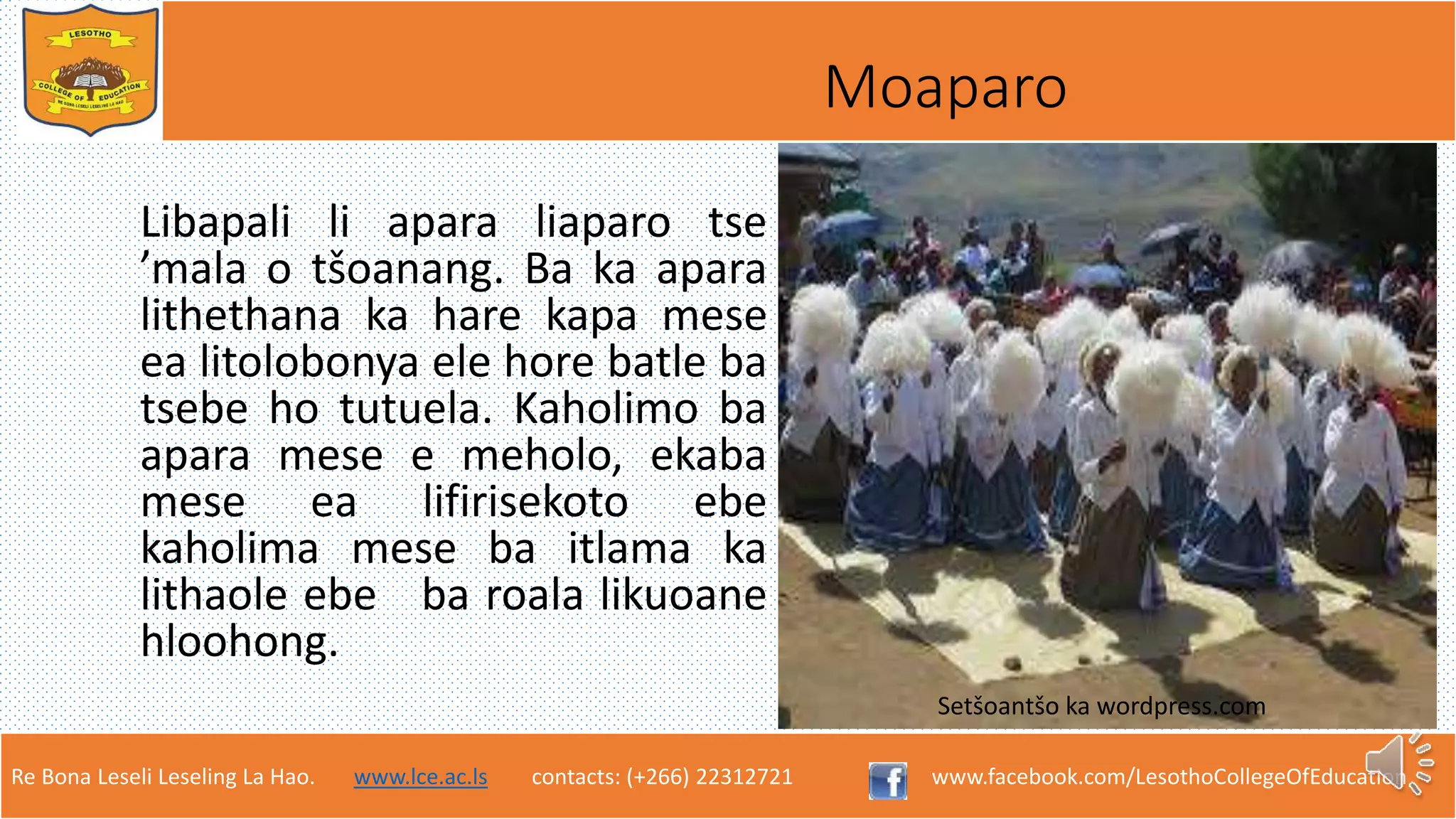 Mokhibo oa Sesotho | PPTX