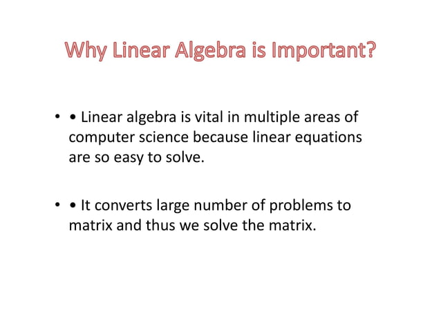 Application of Linear in Computer Science and Engineering | PDF