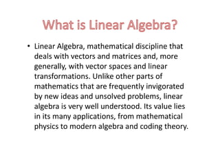 Application of Linear in Computer Science and Engineering | PDF
